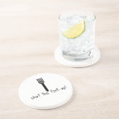 Hou de vork dicht zandsteen onderzetter (Zijkant)