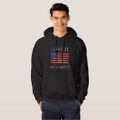 Hou er van of laat de Amerikaanse vlag achter Hoodie (Voorkant volledig)