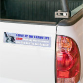 Hou ervan of laat Bumpersticker achter (Op Truck)
