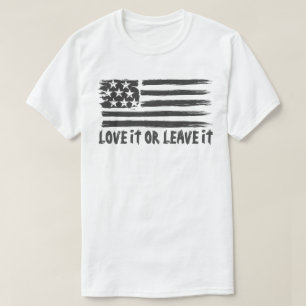 hou ervan of laat de amerikaanse vlag achter t-shirt