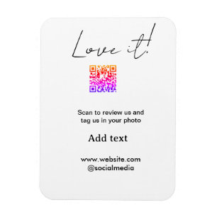 Hou ervan scan QR review sociale media deel foto n Magneet