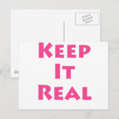 Hou het echt briefkaart (Voorkant / Achterkant)