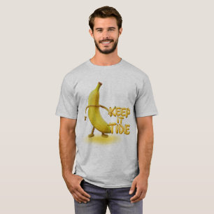 Hou het fris – Grappige Bananen Typografie Minimal T-shirt