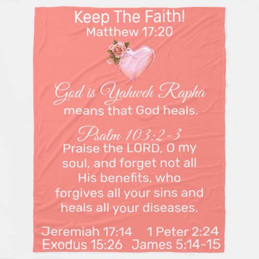 Hou het geloof. Fleece Deken (Voorkant)