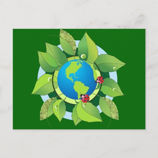 Hou het groen voor de Dag van de Aarde Briefkaart (Voorkant)