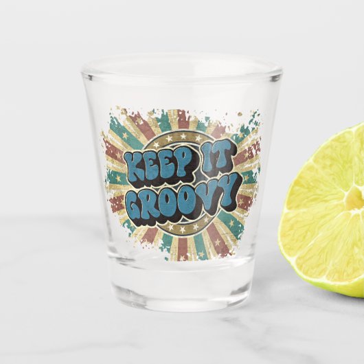 Hou het groovy shot glas (Voorkant)