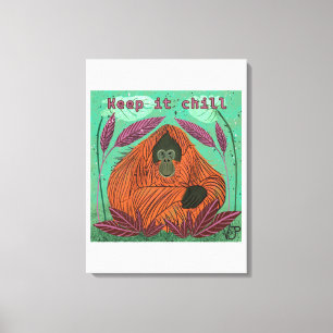 Hou het koud canvas afdruk