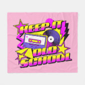 Hou het op de oude school fleece deken (Voorkant (Horizontaal))
