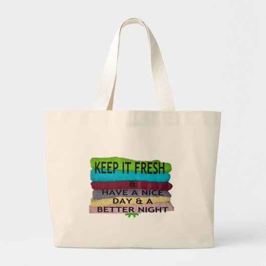 hou het op freesh grote tote bag (Voorkant)