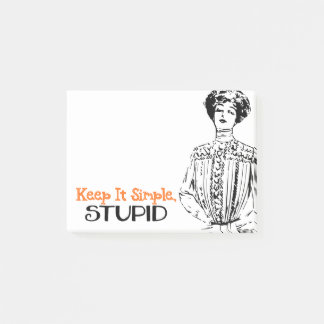 Hou het simpel, dom | Snarky Victoriaans offerte Post-it® Notes