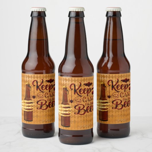 Hou het Snoep, ik neem Bier mee. Bier Etiket (Flessen)