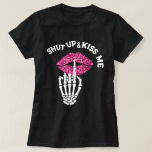 "Hou Je Bek en Kus Me Skelet Lippen Funny T-Shirt" T-shirt