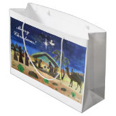 Hou je Christus in kerstcadeautassen Large Cadeautasje (Achterkant Gekanteld)