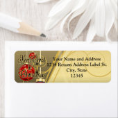 Hou je Christus vol Kerstmis, goud/rood Christelij Etiket (Insitu)