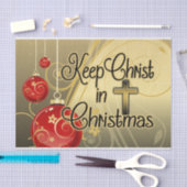 Hou je Christus vol Kerstmis, goud/rood Christelij Tissuepapier (Craft)