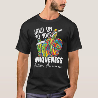 Hou je eigenheid vast Autisme bewustzijn Autistisc T-shirt