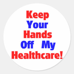 Hou je handen uit mijn gezondheidszorg! ronde sticker
