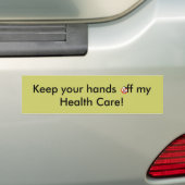 Hou je    handsff... bumpersticker (Op auto)