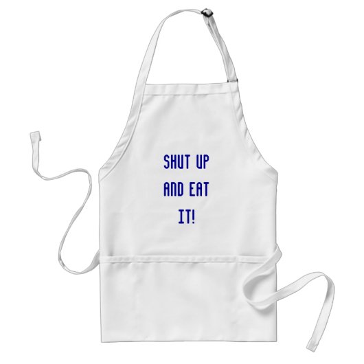Hou je kop en eet het op! standaard schort (Voorkant)