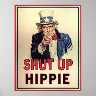 Hou je kop Hippie Poster