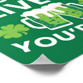 Hou je kop, Lever je bent goed grappig St. Patrick Poster (Hoek)