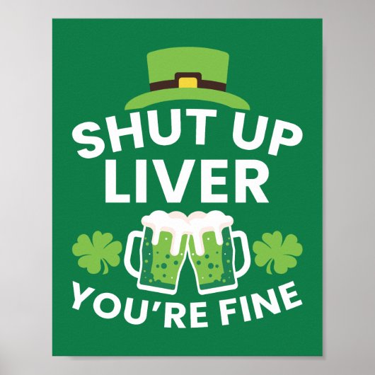 Hou je kop, Lever je bent goed grappig St. Patrick Poster (Voorkant)