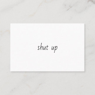 Hou je kop visitekaartje