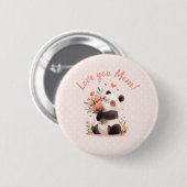 Hou je mam panda Moederdag cadeau Ronde Button 5,7 Cm (Voorkant /achterkant)