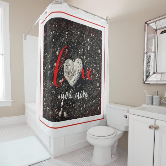 Hou je meer Hawaii Beach koraal hart foto vet Douchegordijn (In situ)