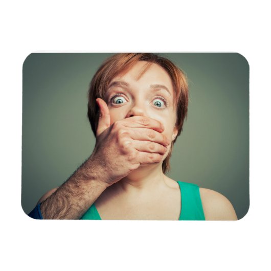 Hou je mond. beeldende kunst magneet (Horizontaal)