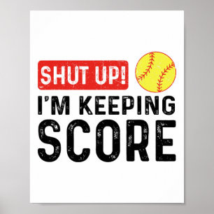 Hou je mond, ik hou de score bij Grappig Zachte tr Poster