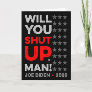 Hou je mond man Joe Biden Donald Trump verkiezinge Kaart