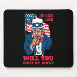 Hou je mond man Trump-biden eerste debat 2020 Muismat