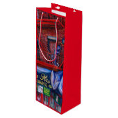 Hou je niet van rode verf? wijn cadeautas (Voorkant Gekanteld)