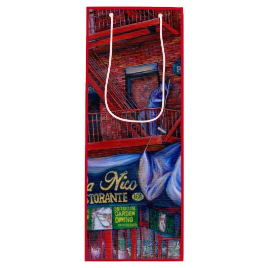 Hou je niet van rode verf? wijn cadeautas (Voorkant)