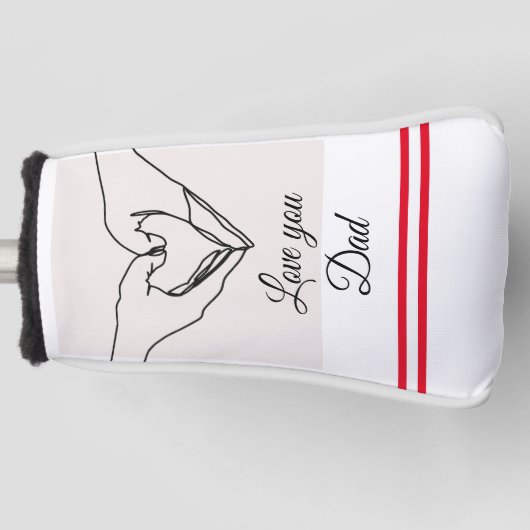 Hou je Pap Beste Putter Golf Head Hoesje Golfheadcover (Voorkant)