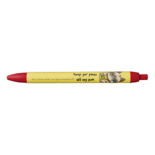 "Hou je poten van mijn pen!" Zwarte Inkt Pen