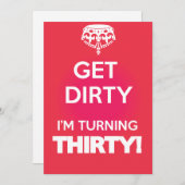 Hou je rustig, een vuile 30. kaart (Voorkant / Achterkant)