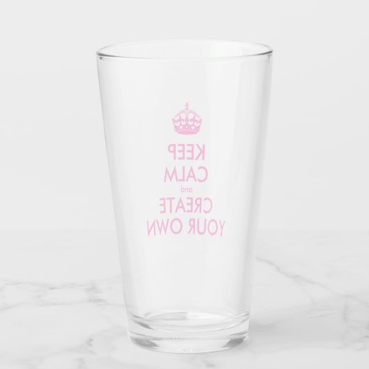 Hou je rustig en creëer je eigen — Roze Glas (Achterkant)
