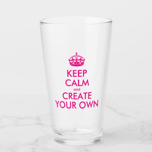 Hou je rustig en creëer je eigen — Roze Glas (Voorkant)