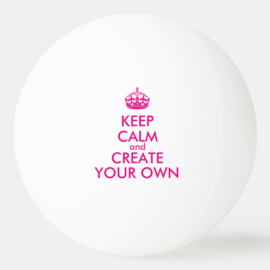 Hou je rustig en creëer je eigen — Roze Pingpongballen (Voorkant)