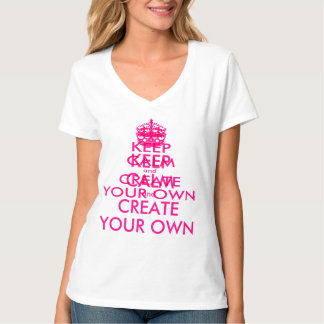 Hou je rustig en creëer je eigen — Roze T-shirt