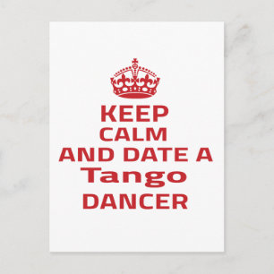 Hou je rustig en date met een Tango danser. Briefkaart