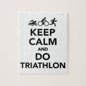 Hou je rustig en doe triathlon. legpuzzel (Verticaal)