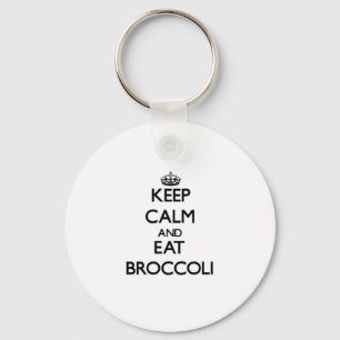Hou je rustig en eet Broccoli op Sleutelhanger