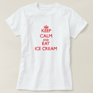 Hou je rustig en eet Ice Cream op T-shirt