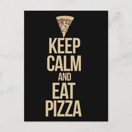 Hou je rustig en eet pizza briefkaart (Voorkant)