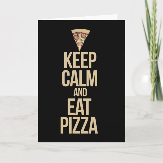 Hou je rustig en eet pizza kaart (Voorkant)