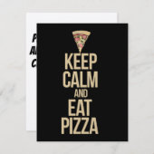 Hou je rustig en eet pizza kaart (Voorkant / Achterkant)
