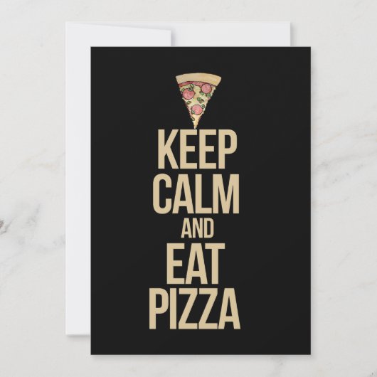 Hou je rustig en eet pizza kaart (Voorkant)